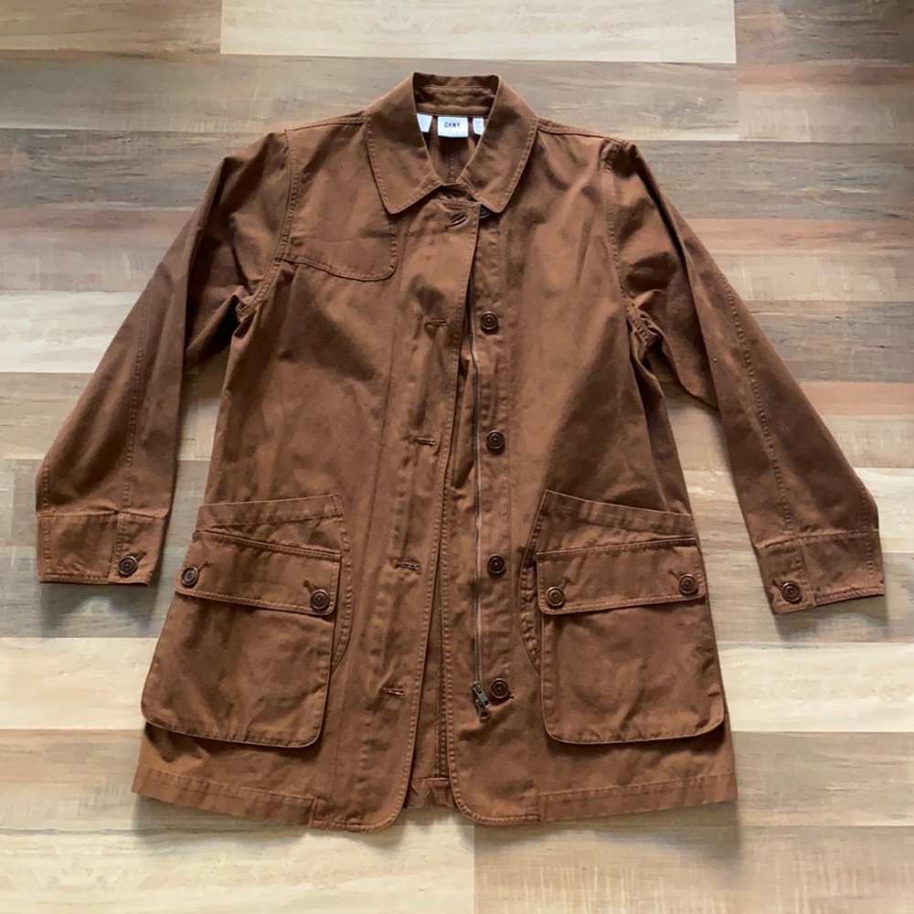 DKNY Classics rare vintage brown utility work timeless oversized minimalistic